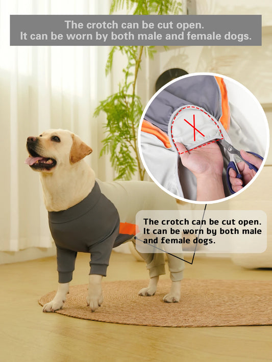 Dog Pajamas Extra-Large Elasticity Long Sleeve Anti-Shedding Dog Onesie Post Surgery Recovery Dog Clothes for Pets
