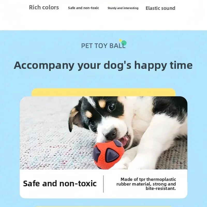 Pet Toy TPR Ball Interaction Pets Relieving Boredom Bite Resistance Small Medium-sized Dog Grinding Sleeping Venting Ball