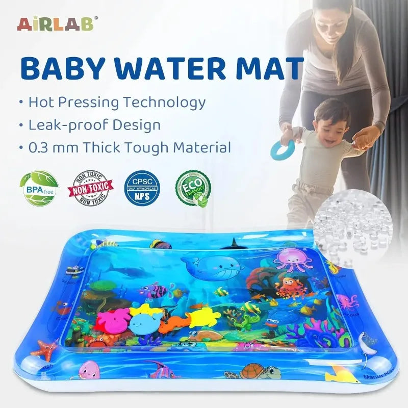 Pet Water Sensory Play Mat for Cats and Dogs Thickened Cooling Pad Interactive Self Play Toy for Pets Summer Indoor Activity
