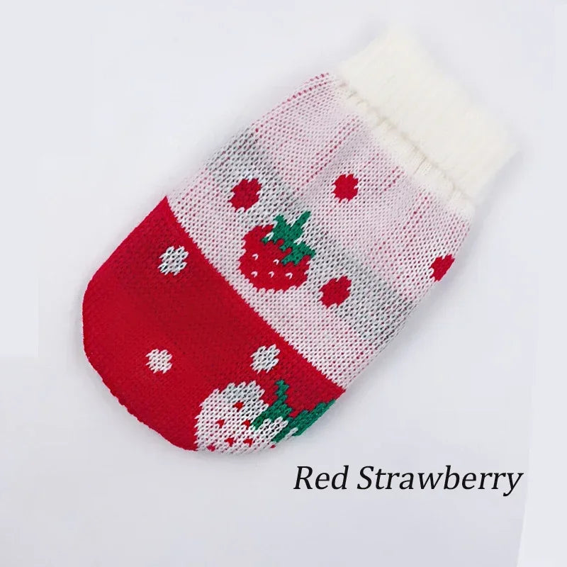 Dog Stripes Sweaters Winter Knitting Pet Sweater for Medium Large Dogs Christmas Elk Big Dog Clothes Labrador Pullovers Costume