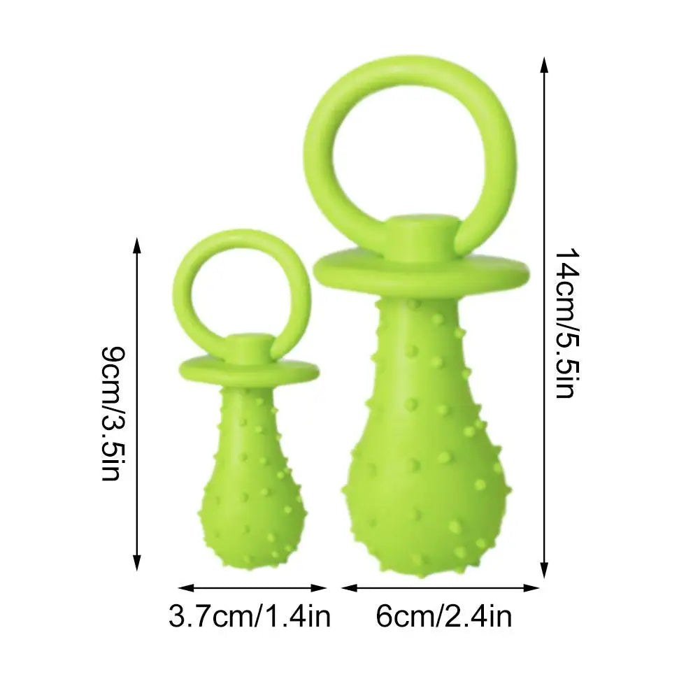 Pet Rubber Pacifier Dog Toy Interactive Rubber Soother Pet Dog Cat Puppy Elasticity Teeth Dog Chew Toys Tooth Cleaning Toy