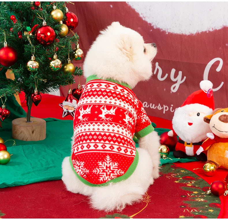 Dog Sweater Winter Warm Christmas Clothes for Small Medium Large Dogs Golden Retriever Rottweiler Corgi Cat Pullover Jumper