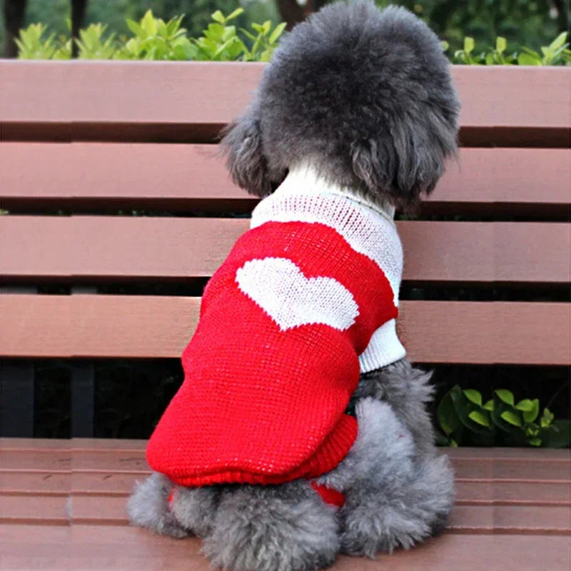 Dog Stripes Sweaters Winter Knitting Pet Sweater for Medium Large Dogs Christmas Elk Big Dog Clothes Labrador Pullovers Costume