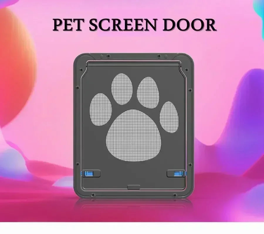 Pet Door for Dogs Cats - Auto Lock, Weatherproof, Easy Install for Wall/Door, Quiet, Durable PVC, Fits Small to Large Pets