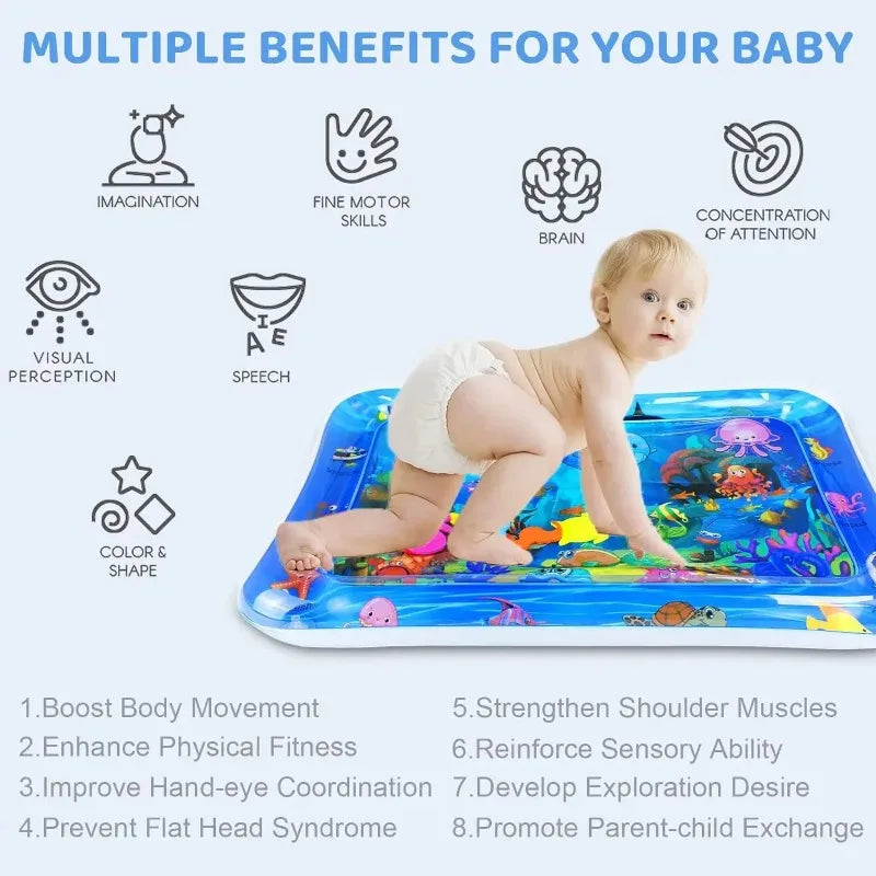 Pet Water Sensory Play Mat for Cats and Dogs Thickened Cooling Pad Interactive Self Play Toy for Pets Summer Indoor Activity