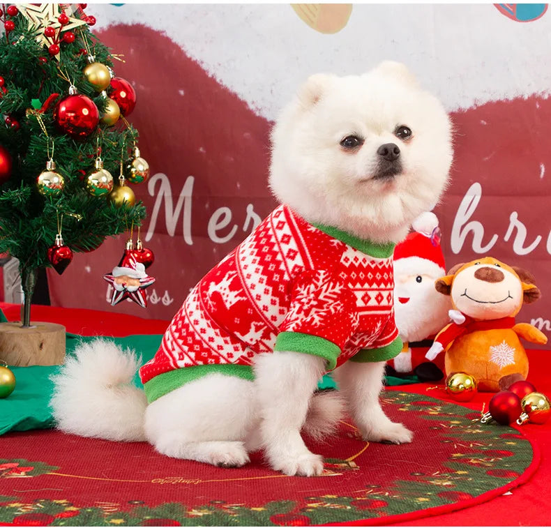 Dog Sweater Winter Warm Christmas Clothes for Small Medium Large Dogs Golden Retriever Rottweiler Corgi Cat Pullover Jumper