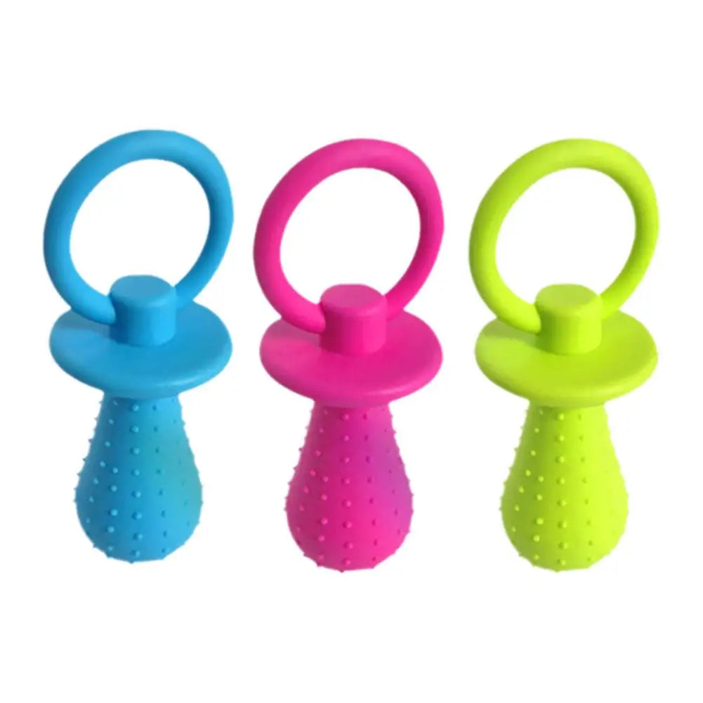 Pet Rubber Pacifier Dog Toy Interactive Rubber Soother Pet Dog Cat Puppy Elasticity Teeth Dog Chew Toys Tooth Cleaning Toy