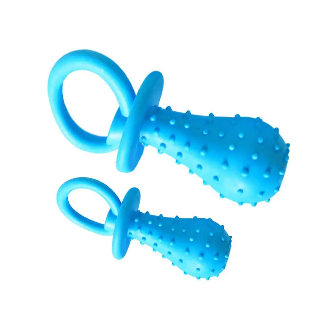 Pet Rubber Pacifier Dog Toy Interactive Rubber Soother Pet Dog Cat Puppy Elasticity Teeth Dog Chew Toys Tooth Cleaning Toy