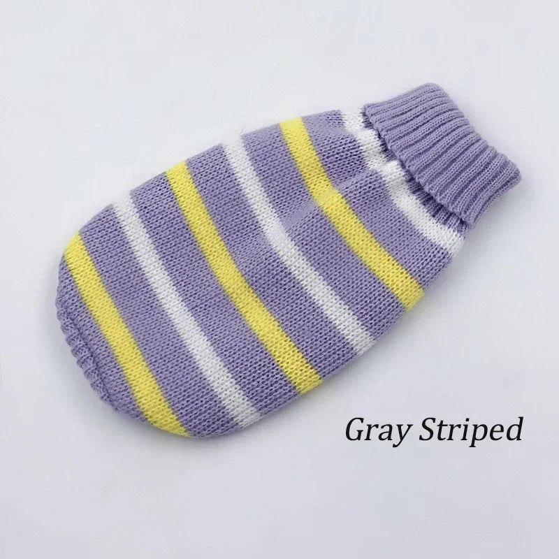 Dog Stripes Sweaters Winter Knitting Pet Sweater for Medium Large Dogs Christmas Elk Big Dog Clothes Labrador Pullovers Costume