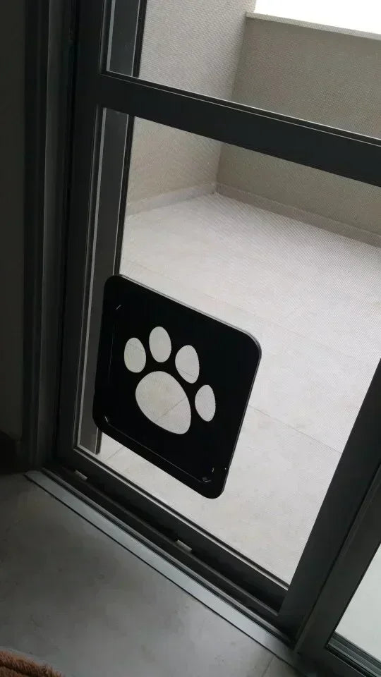 Pet Door for Dogs Cats - Auto Lock, Weatherproof, Easy Install for Wall/Door, Quiet, Durable PVC, Fits Small to Large Pets