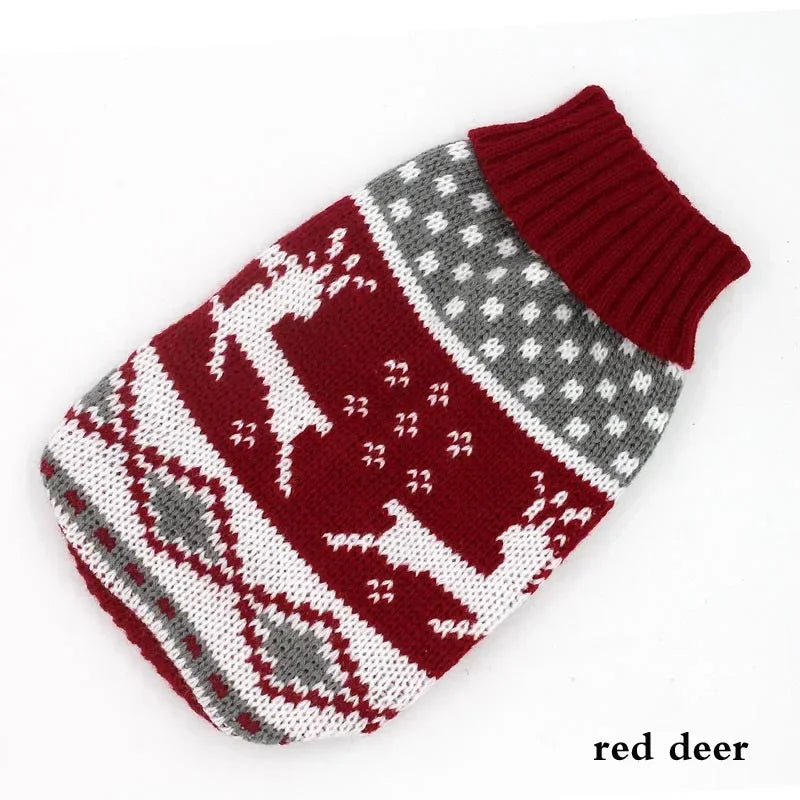 Dog Stripes Sweaters Winter Knitting Pet Sweater for Medium Large Dogs Christmas Elk Big Dog Clothes Labrador Pullovers Costume