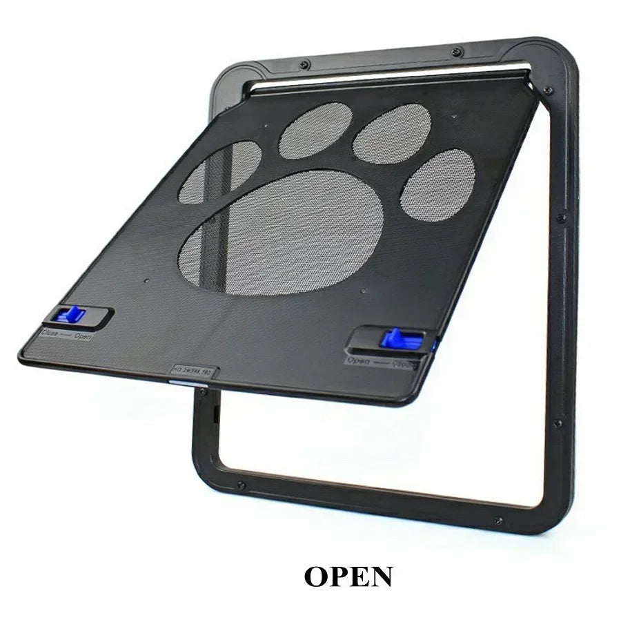 Pet Door for Dogs Cats - Auto Lock, Weatherproof, Easy Install for Wall/Door, Quiet, Durable PVC, Fits Small to Large Pets