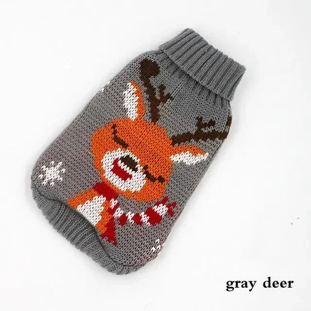 Dog Stripes Sweaters Winter Knitting Pet Sweater for Medium Large Dogs Christmas Elk Big Dog Clothes Labrador Pullovers Costume