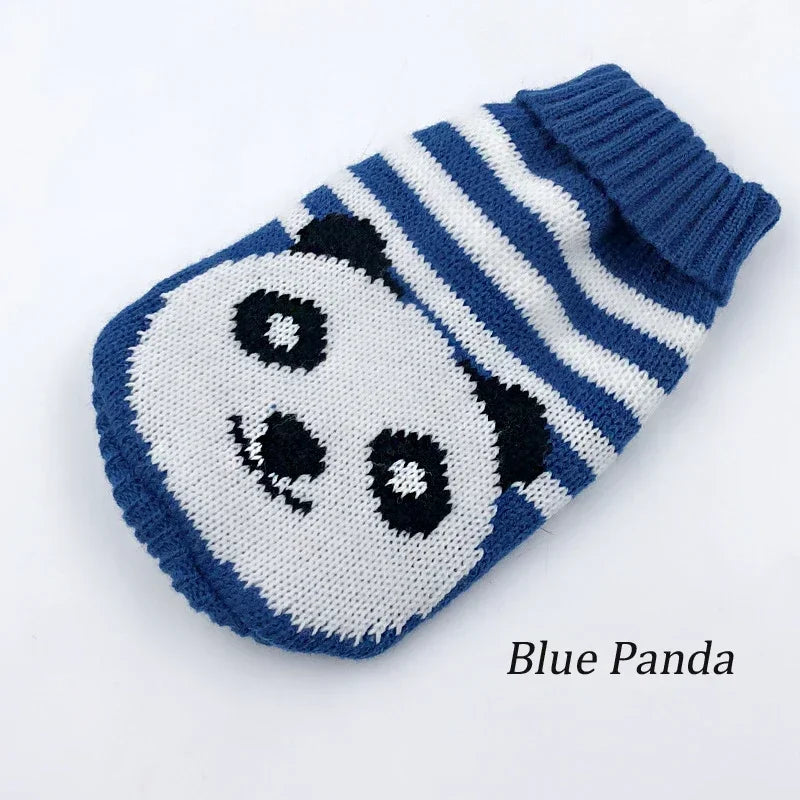 Dog Stripes Sweaters Winter Knitting Pet Sweater for Medium Large Dogs Christmas Elk Big Dog Clothes Labrador Pullovers Costume