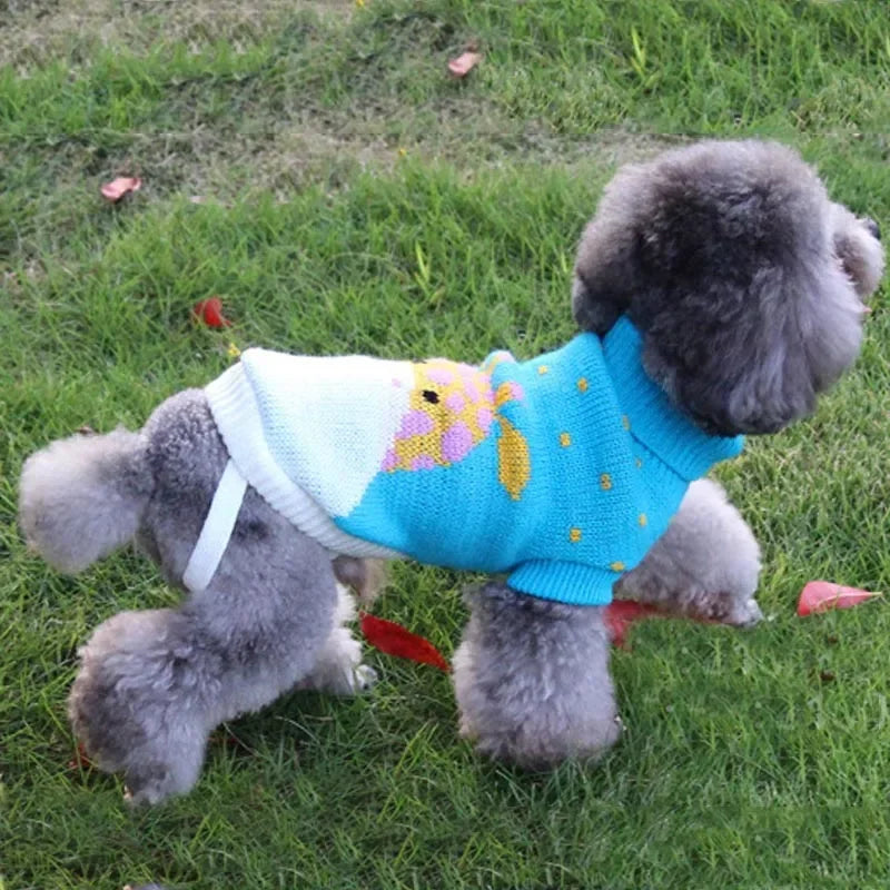 Dog Stripes Sweaters Winter Knitting Pet Sweater for Medium Large Dogs Christmas Elk Big Dog Clothes Labrador Pullovers Costume