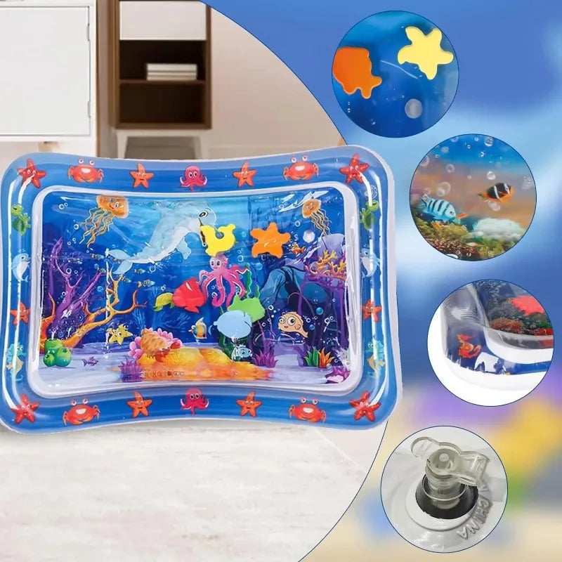 Pet Water Sensory Play Mat for Cats and Dogs Thickened Cooling Pad Interactive Self Play Toy for Pets Summer Indoor Activity