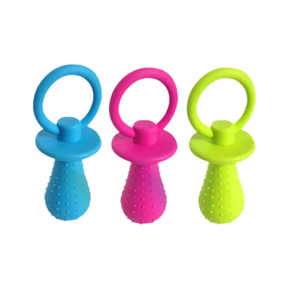 Pet Rubber Pacifier Dog Toy Interactive Rubber Soother Pet Dog Cat Puppy Elasticity Teeth Dog Chew Toys Tooth Cleaning Toy