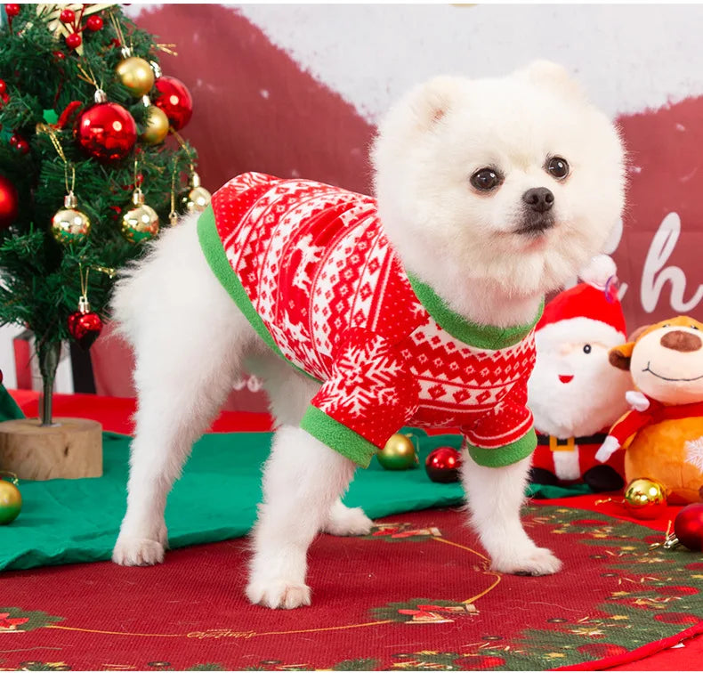 Dog Sweater Winter Warm Christmas Clothes for Small Medium Large Dogs Golden Retriever Rottweiler Corgi Cat Pullover Jumper