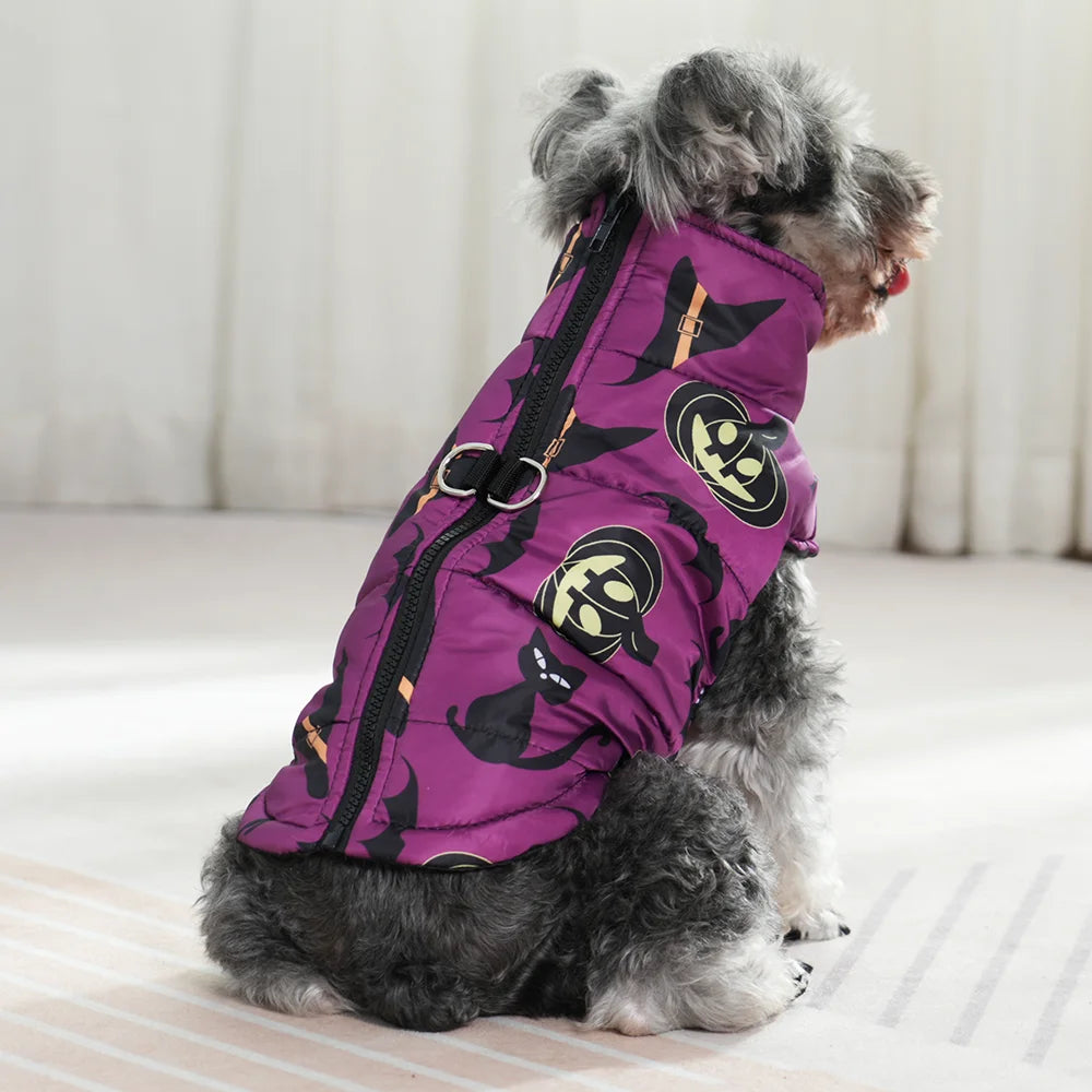 Winter Dog Clothes Halloween Pets Coat Cute Pumpkin Print Puppy Jacket Festival Puppy Gift Party Pet Schnauze Chihuahua Costume