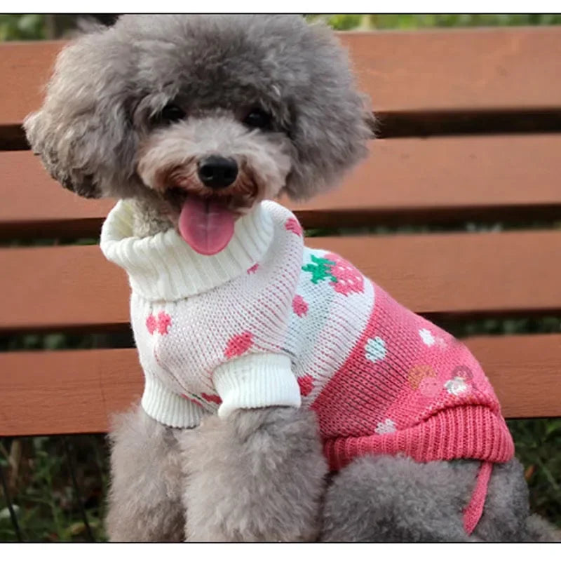 Dog Stripes Sweaters Winter Knitting Pet Sweater for Medium Large Dogs Christmas Elk Big Dog Clothes Labrador Pullovers Costume