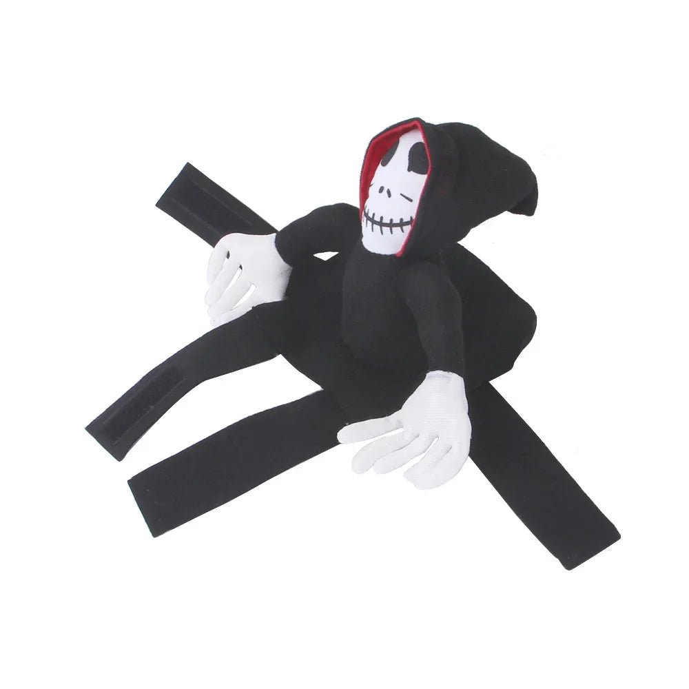 Halloween Death Rider Dog Costume Adjustable Skeleton Jumpsuit Riding Outfit Halloween Pets Cat Dog Spooky Cosplay Dress Up
