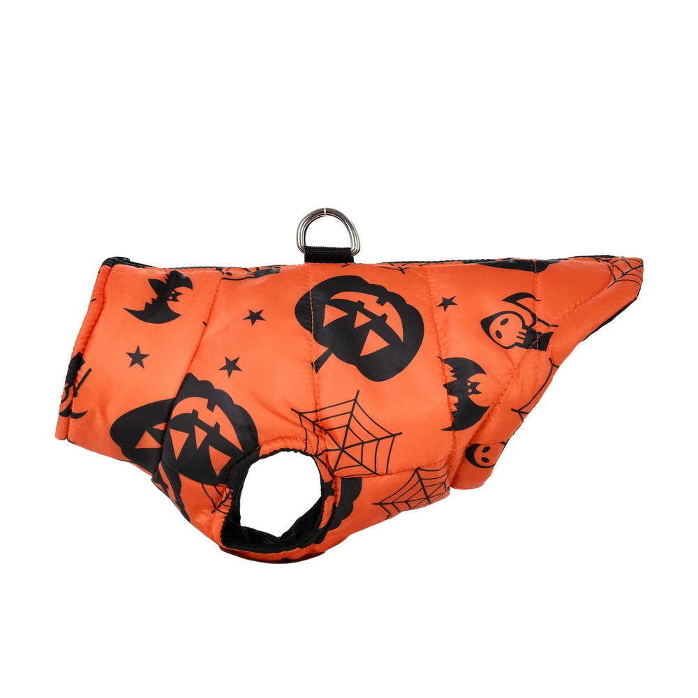 Winter Dog Clothes Halloween Pets Coat Cute Pumpkin Print Puppy Jacket Festival Puppy Gift Party Pet Schnauze Chihuahua Costume