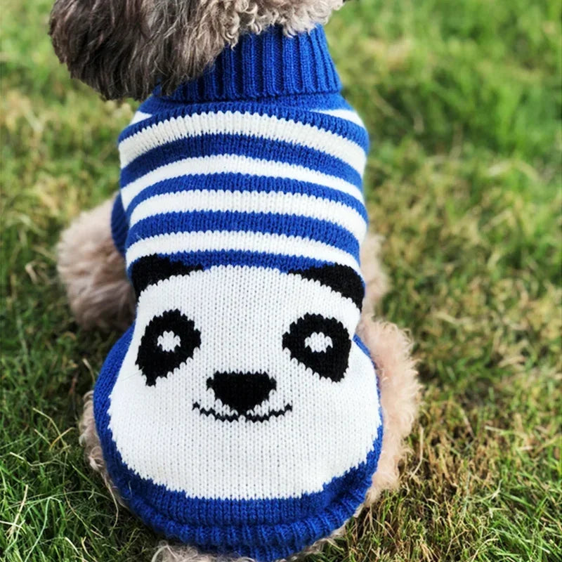 Dog Stripes Sweaters Winter Knitting Pet Sweater for Medium Large Dogs Christmas Elk Big Dog Clothes Labrador Pullovers Costume