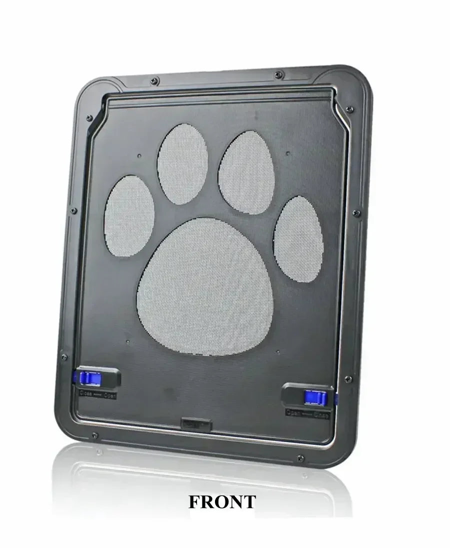 Pet Door for Dogs Cats - Auto Lock, Weatherproof, Easy Install for Wall/Door, Quiet, Durable PVC, Fits Small to Large Pets