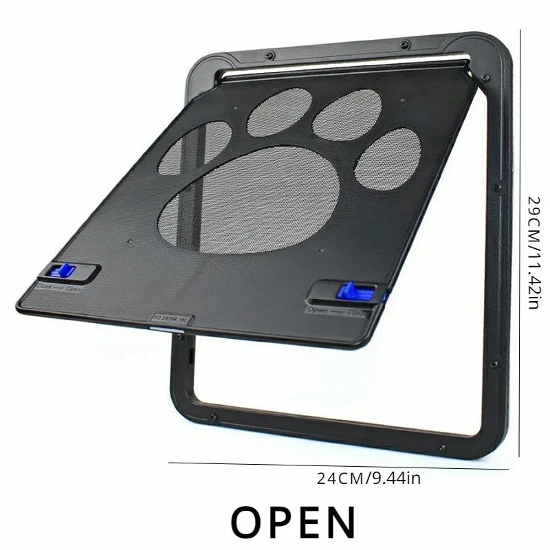 Pet Door for Dogs Cats - Auto Lock, Weatherproof, Easy Install for Wall/Door, Quiet, Durable PVC, Fits Small to Large Pets