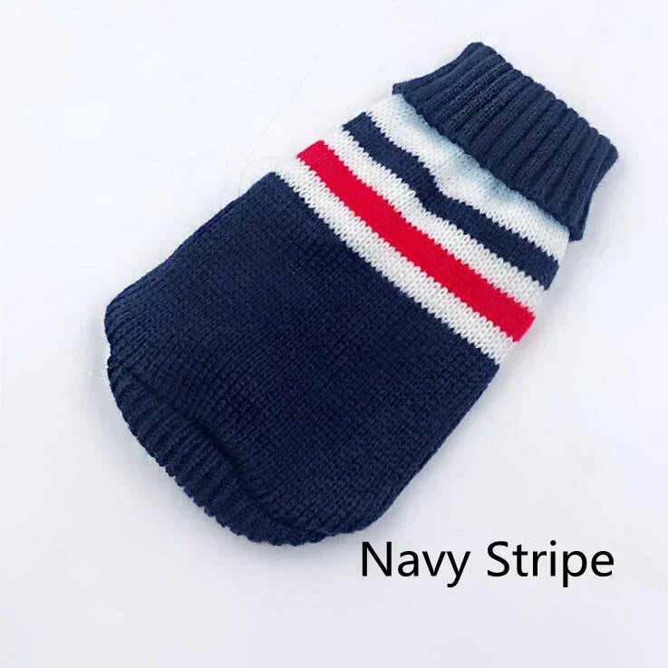 Dog Stripes Sweaters Winter Knitting Pet Sweater for Medium Large Dogs Christmas Elk Big Dog Clothes Labrador Pullovers Costume