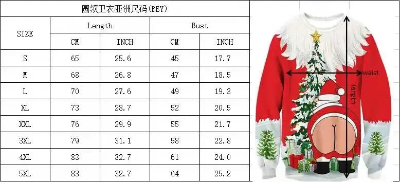 3D Ugly Sweater Autumn and Winter Christmas Sailor Guardian Sailor Moon Ugly Female Christmas Sweater Gift Santa Claus Pullover