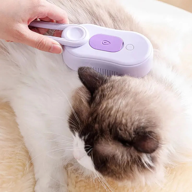 Steam brush for cats, steam brush for dogs 2025 new pet steam grooming comb, grooming brush, gentle combing, reduce flyaway hair
