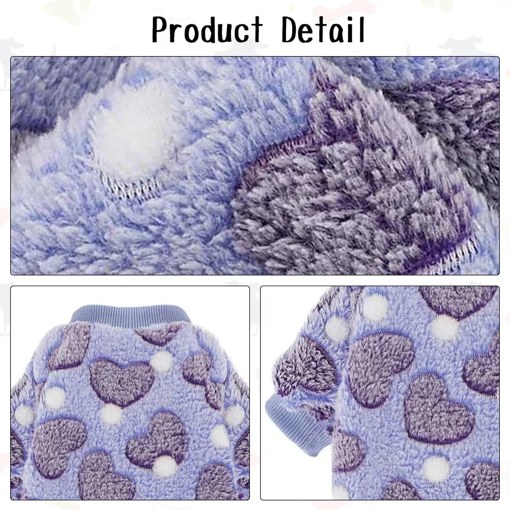 Dog Pajamas Soft Breathable Cozy Pet Jumpsuit Keeps Pets Warm & Comfortable