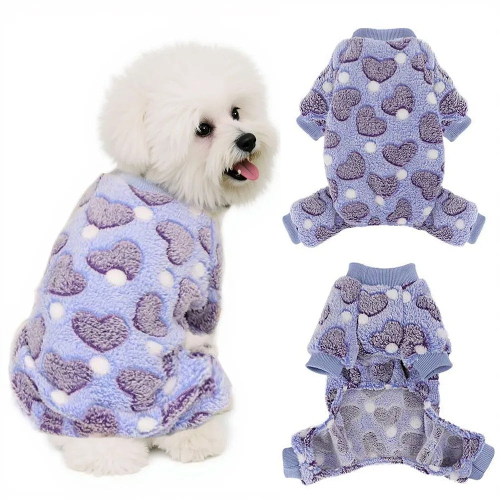 Dog Pajamas Soft Breathable Cozy Pet Jumpsuit Keeps Pets Warm & Comfortable