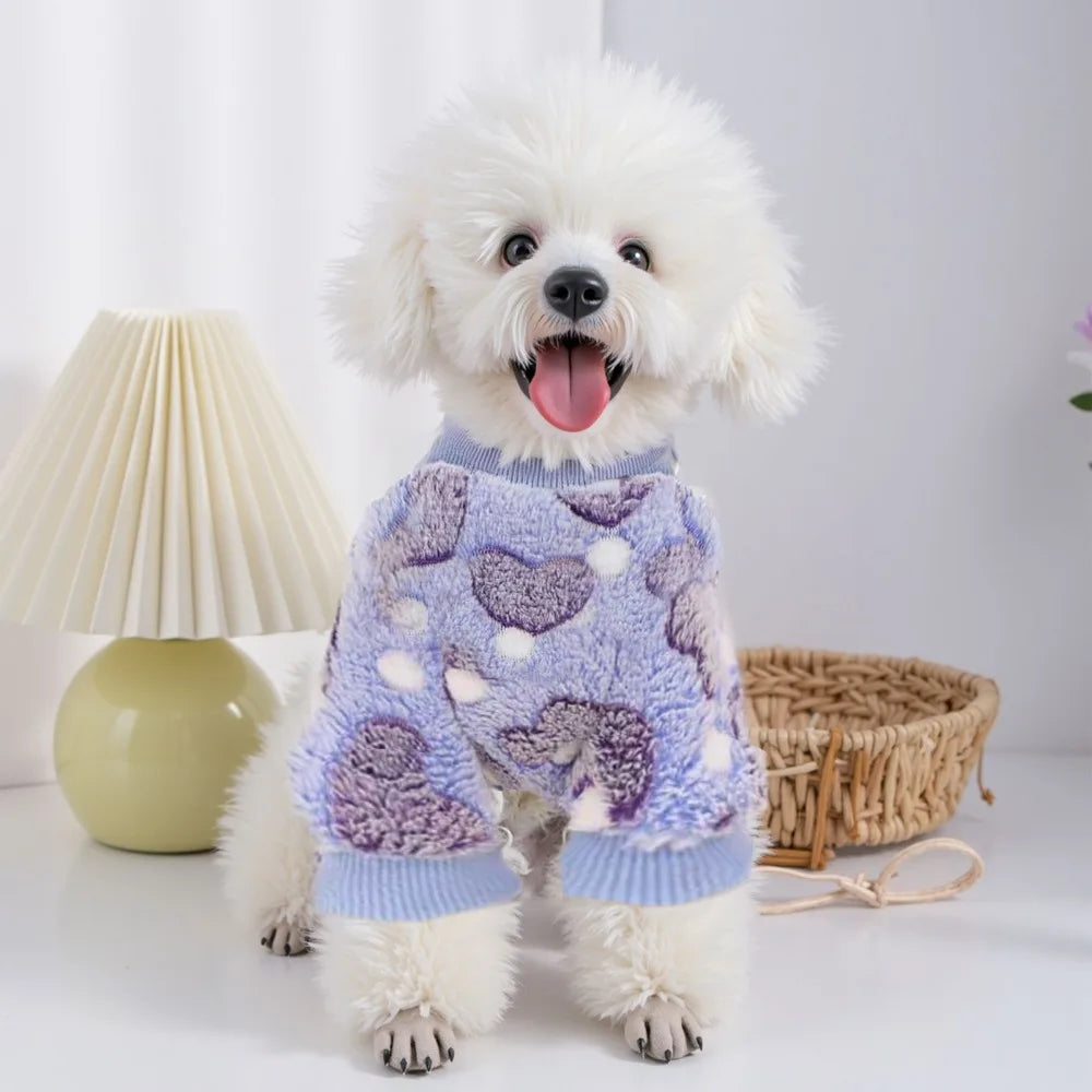 Dog Pajamas Soft Breathable Cozy Pet Jumpsuit Keeps Pets Warm & Comfortable