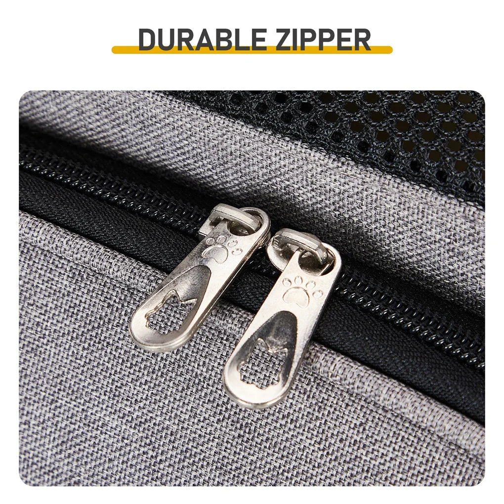 Pet Carrier Backpack, Expandable Cat Dog Carrier with Front & Back Extension, Breathable Mesh Travel Backpack for Small Dogs Cat