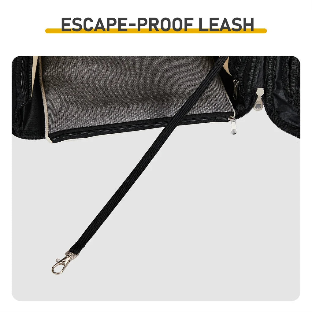 Pet Carrier Backpack, Expandable Cat Dog Carrier with Front & Back Extension, Breathable Mesh Travel Backpack for Small Dogs Cat