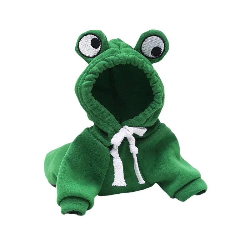 1PC Cute Frog Pet Sweater for Small and Medium Dogs - Green Dog Hoodie with Fun Design - Keep Your Pup Cozy and Stylish
