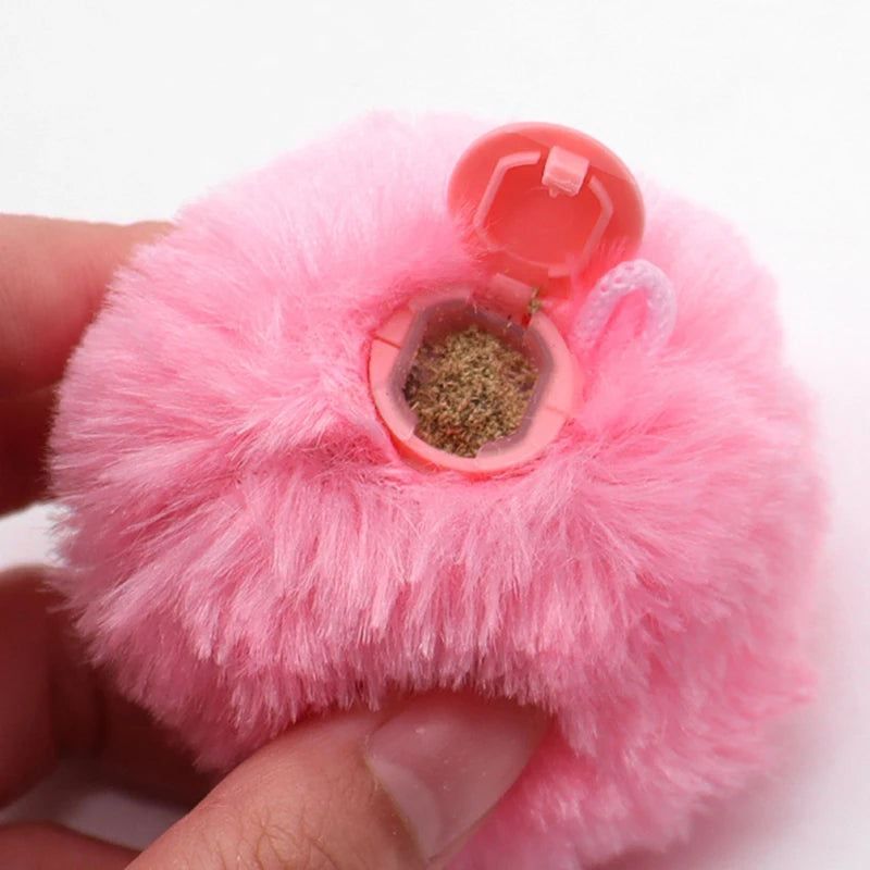 Smart Cat Toys Interactive Ball Plush Electric Catnip Training Toy Kitten Touch Sounding Pet Product Squeak Toy Ball Cat Play