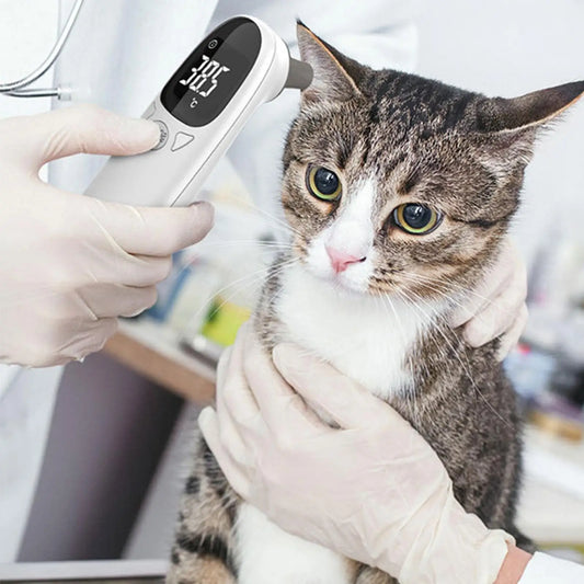 Waterproof Pet Thermometers Vet Tech Thermometers Puppy Thermometers Fever Detection Device For Pet High-Precision Accurate Led