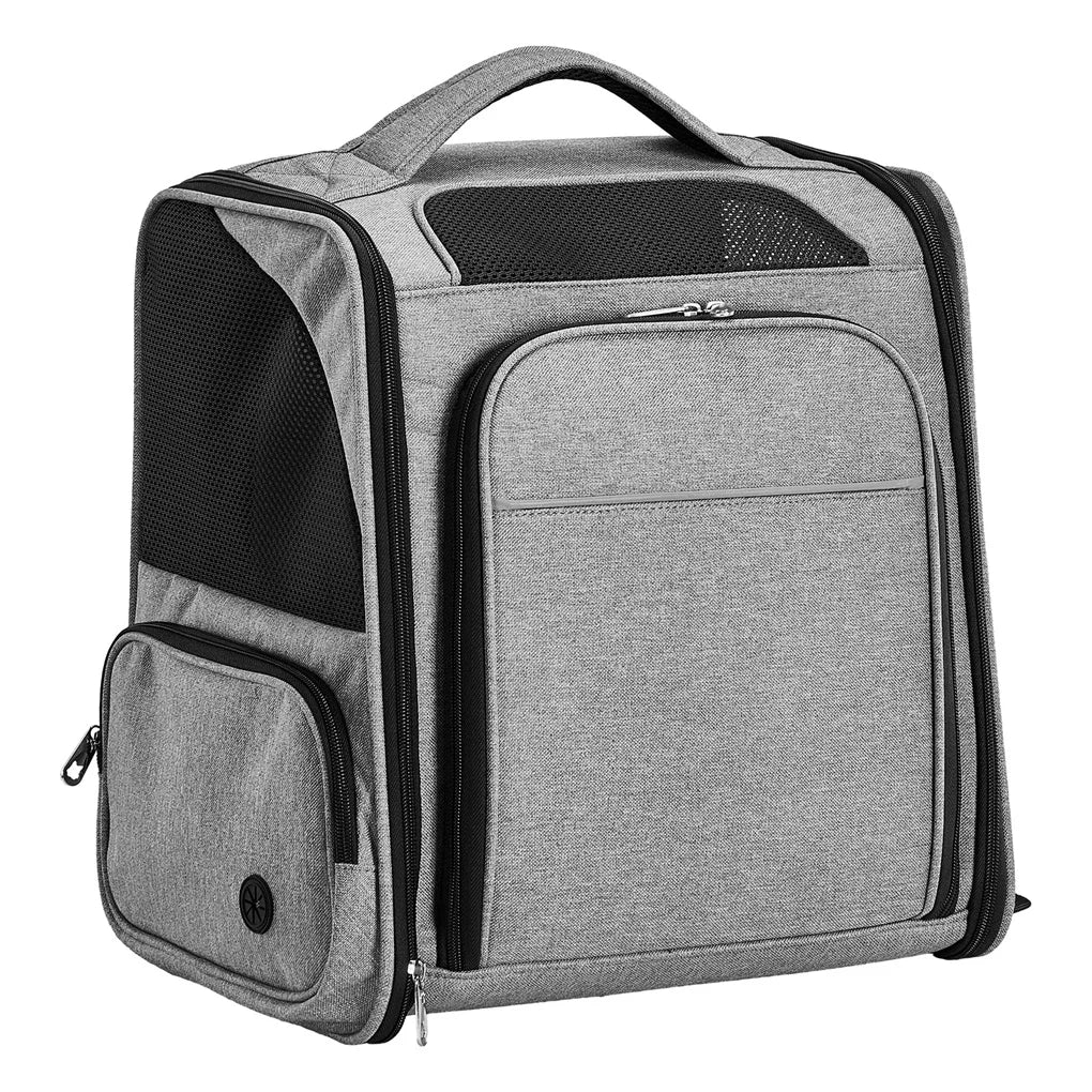 Pet Carrier Backpack, Expandable Cat Dog Carrier with Front & Back Extension, Breathable Mesh Travel Backpack for Small Dogs Cat