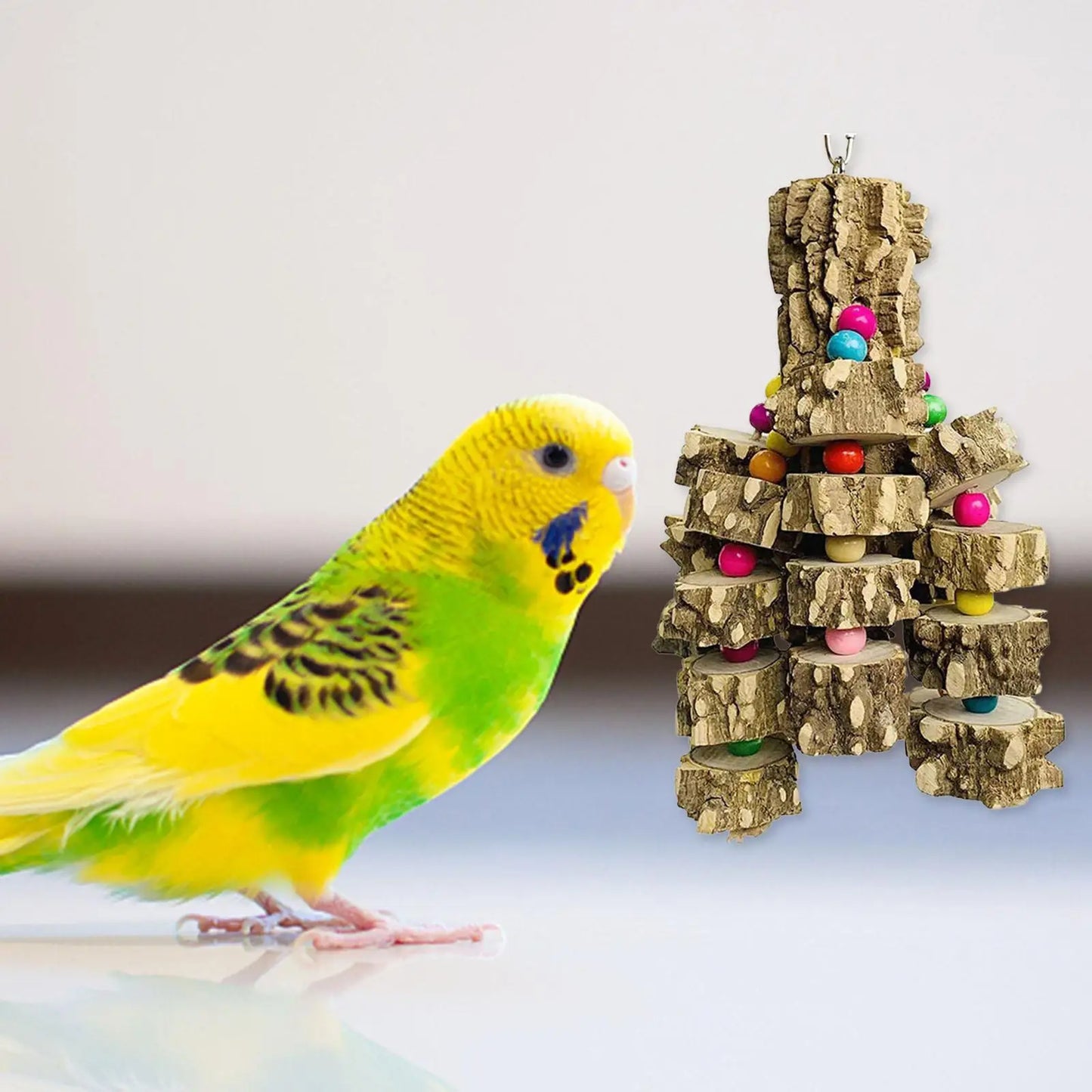 Pet Bird Wooden Climb Cockatiel Parakeet Budgie Parrot Toy
