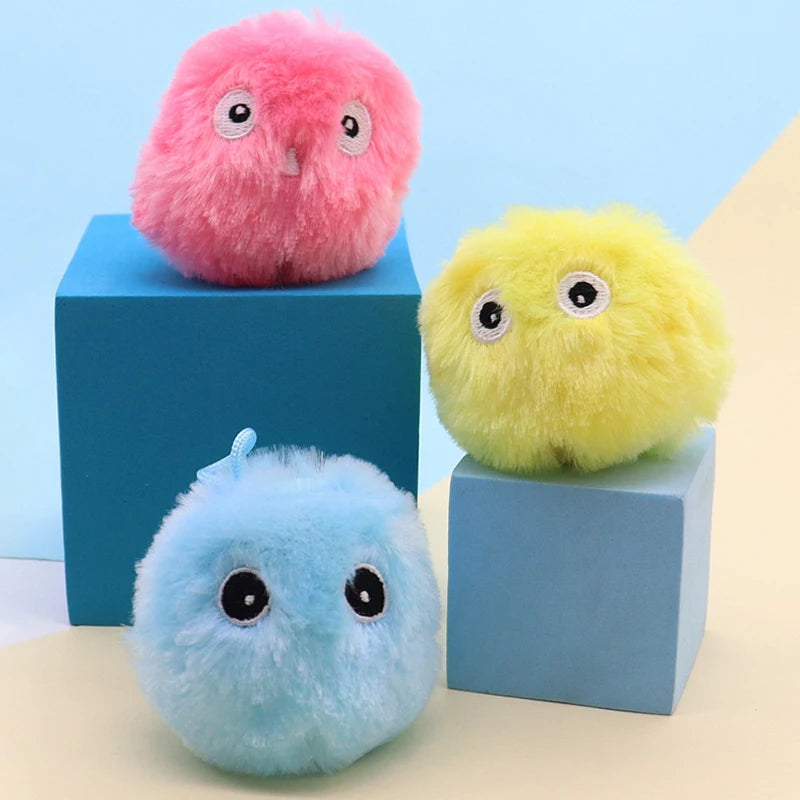 Smart Cat Toys Interactive Ball Plush Electric Catnip Training Toy Kitten Touch Sounding Pet Product Squeak Toy Ball Cat Play