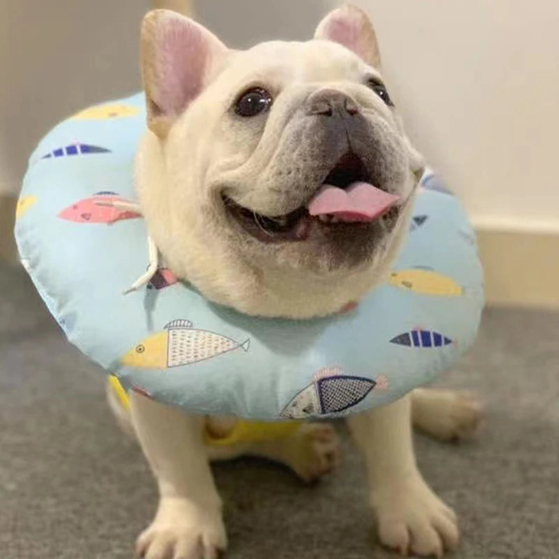 Cute Sweet Cartoon Pattern Cat Elizabethan Collar Adjustable Recovery Collar Pet Dog Neck Recovery Collar Protective Collar