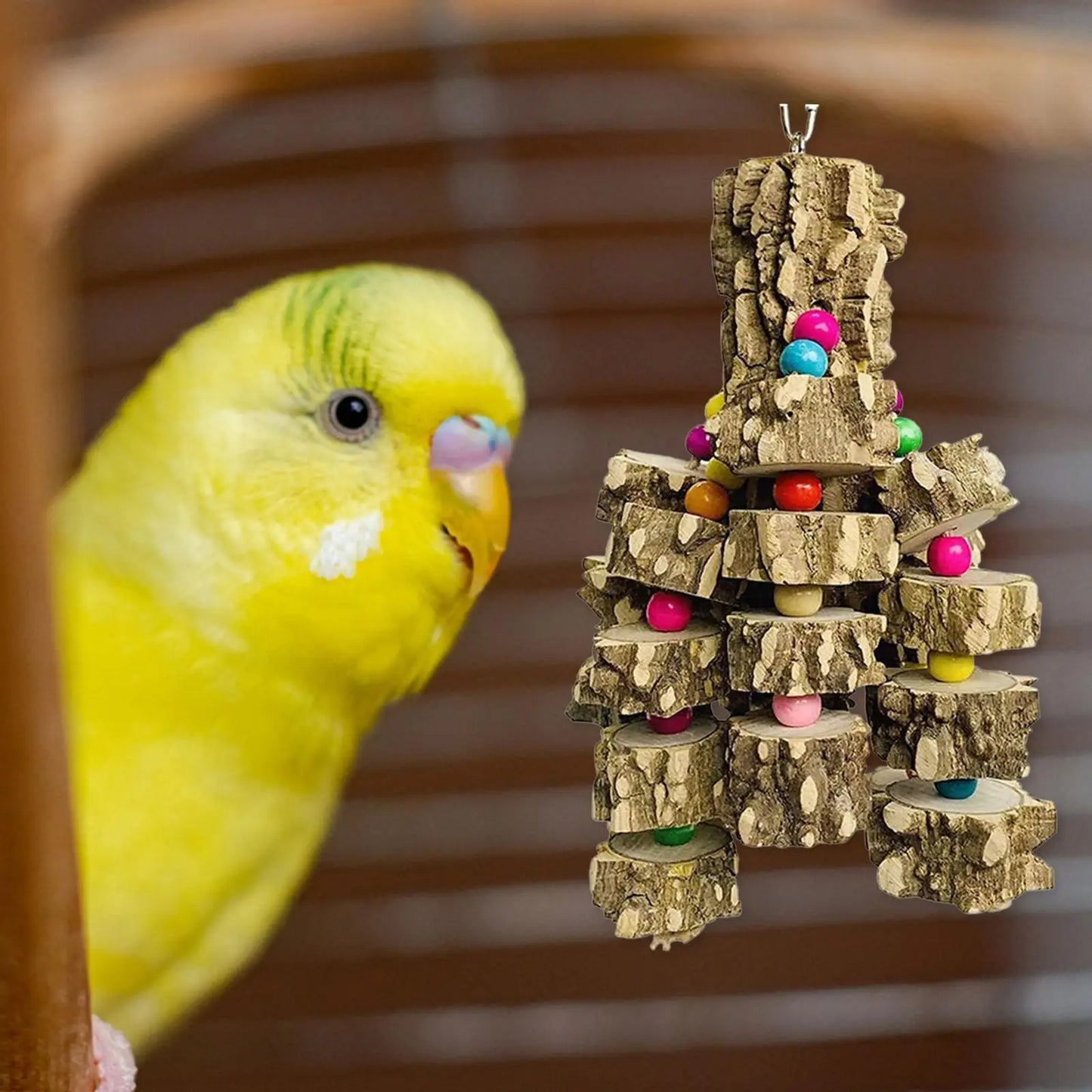 Pet Bird Wooden Climb Cockatiel Parakeet Budgie Parrot Toy