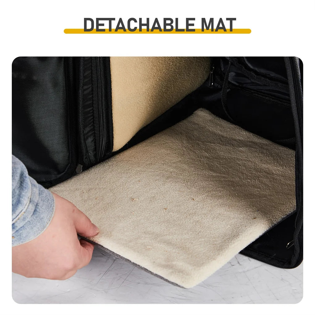 Pet Carrier Backpack, Expandable Cat Dog Carrier with Front & Back Extension, Breathable Mesh Travel Backpack for Small Dogs Cat