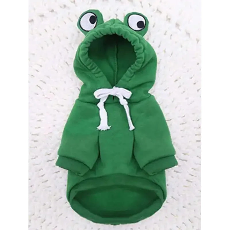 1PC Cute Frog Pet Sweater for Small and Medium Dogs - Green Dog Hoodie with Fun Design - Keep Your Pup Cozy and Stylish