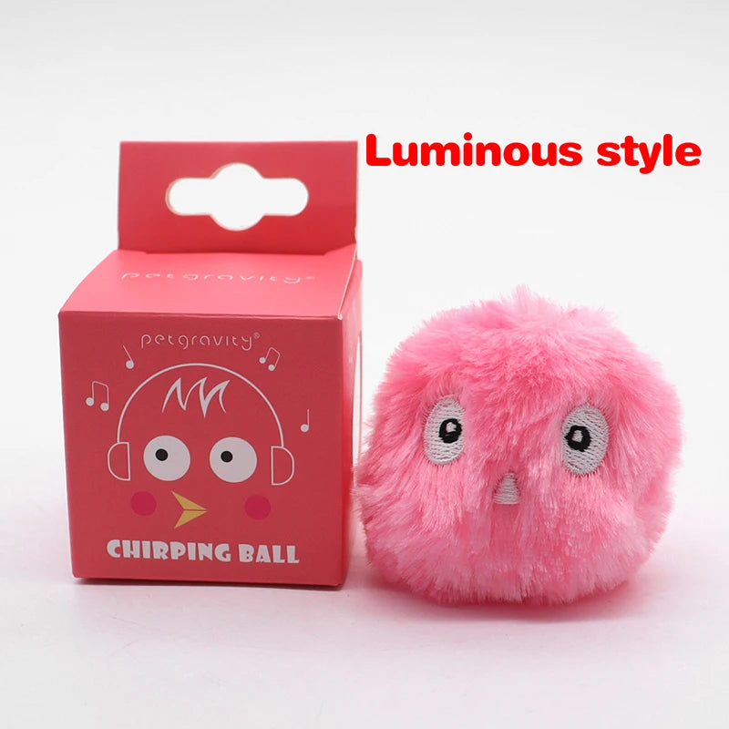 Smart Cat Toys Interactive Ball Plush Electric Catnip Training Toy Kitten Touch Sounding Pet Product Squeak Toy Ball Cat Play
