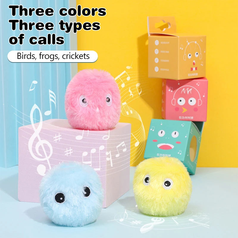 Smart Cat Toys Interactive Ball Plush Electric Catnip Training Toy Kitten Touch Sounding Pet Product Squeak Toy Ball Cat Play
