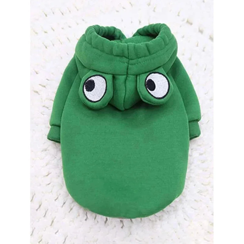 1PC Cute Frog Pet Sweater for Small and Medium Dogs - Green Dog Hoodie with Fun Design - Keep Your Pup Cozy and Stylish